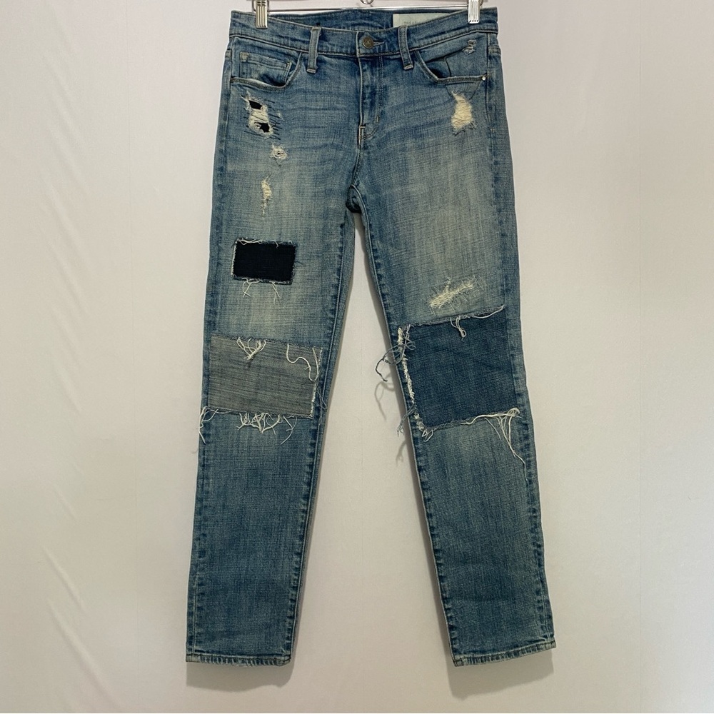 Treasure & Bond Boyfriend Fit Jean Size 27 Distressed Patchwork Denim